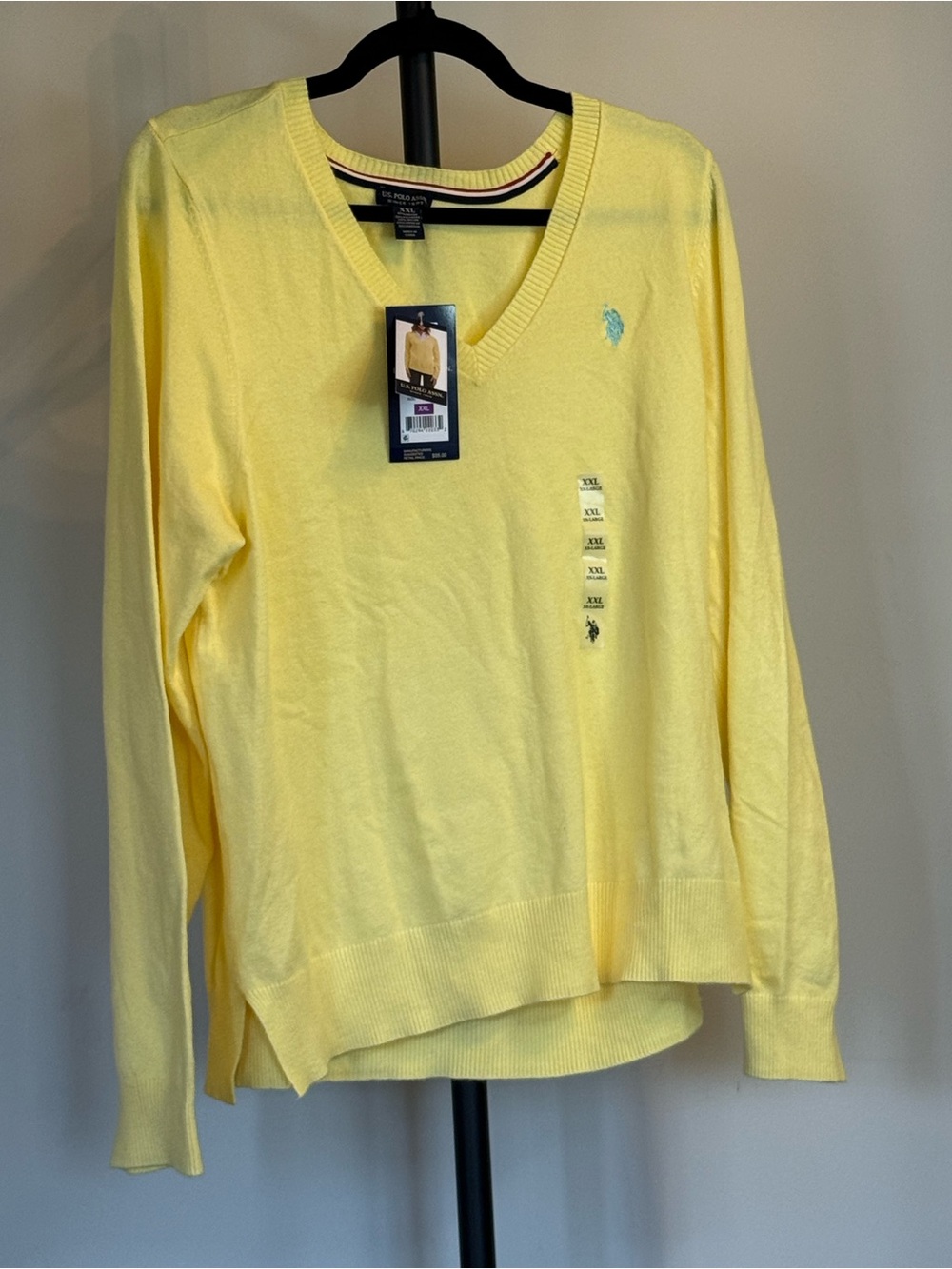 3/$15 U.S. Polo Assn. Yellow V-Neck Sweater